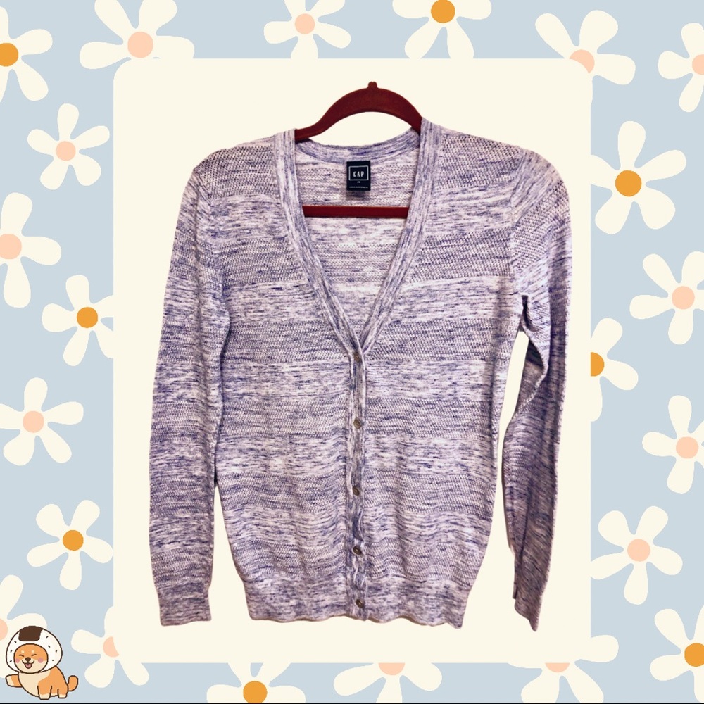 ✨3 for $15✨ GAP Lightweight Marled Blue Cardigan